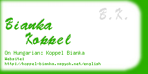 bianka koppel business card